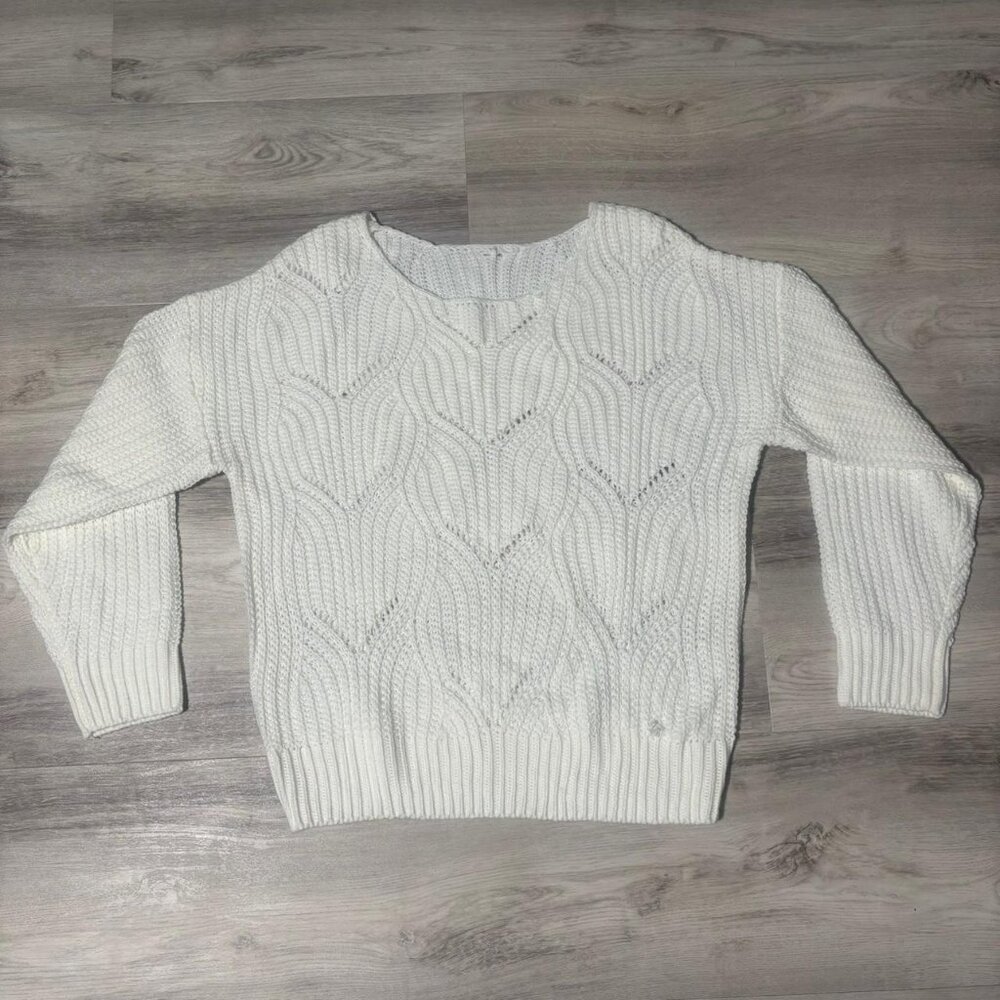 Cream & White Preppy Boho Knit Sweater – Cozy Neutral Aesthetic #preppy #boho